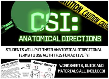 Preview of CSI: Anatomical Directions- Fun Activity to Practice Anatomical Direction Terms!