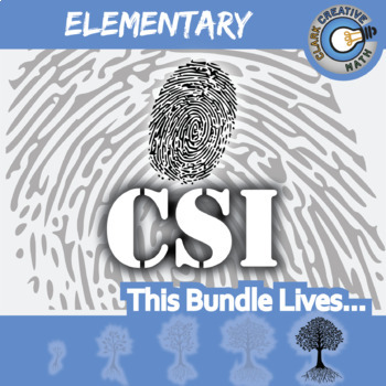 Preview of CSI: Elementary Math BUNDLE - 9 Activities - Printable & Digital Review Games