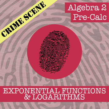 Preview of CSI: Exponential & Log Functions Activity - Printable & Digital Review Game
