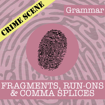 Preview of CSI: Fragments, Run-Ons & Comma Splices Activity - Printable & Digital Review