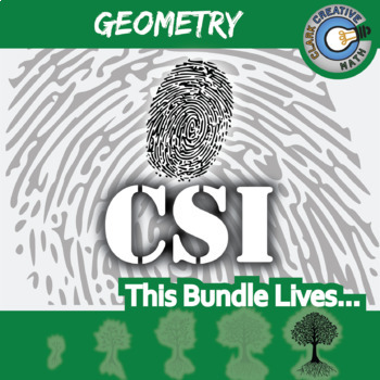 Preview of CSI: Geometry Curriculum BUNDLE - Activities - Printable & Digital Review Games