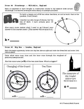 CSI: Geometry -- Unit 6 -- Circles by Clark Creative Math ...