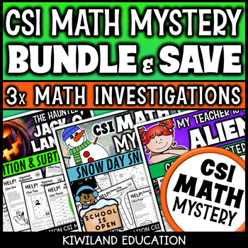 Preview of CSI Help Math Murder Mystery Bundle