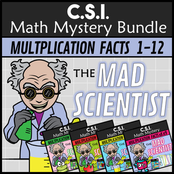 Preview of Math Mystery Multiplication and Division Facts 0 to 12 Times Tables Bundle
