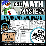 Winter CSI Math Mystery Detective Snow Day Snowman Fun Gam