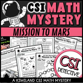 Preview of CSI Math Mystery Detective Space Mission To Mars w Multiplication and Division
