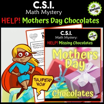 Preview of Mother Day Mom CSI Math Mystery Fun Worksheet Activitity