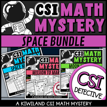 Preview of CSI Math Mystery Detective Space Adventure Bundle