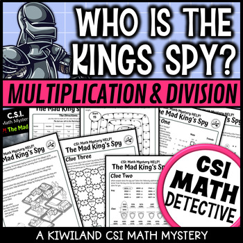 Preview of Math Mystery Multiplication and Division Facts 0 to 12 Times Tables Mad King