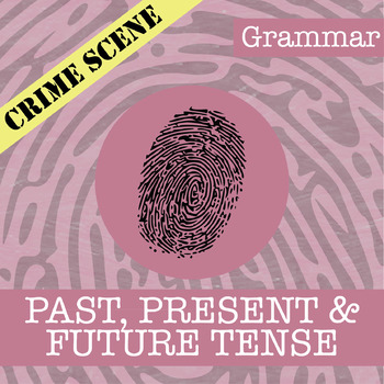Preview of CSI: Past, Present & Future Tenses Activity - Printable & Digital Review Game