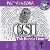 CSI: Pre-Algebra BUNDLE - 9 Activities - Printable & Digit