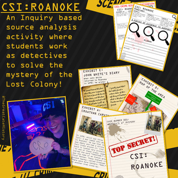 Preview of CSI ROANOKE! A History Mystery Inquiry Investigation!