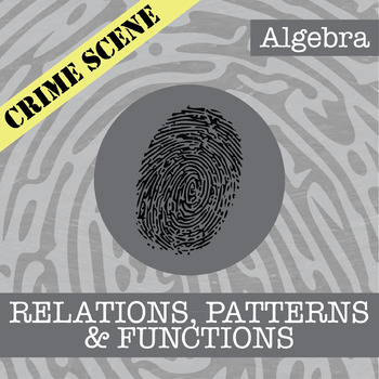 Preview of CSI: Relations, Functions & Patterns Activity - Printable & Digital Review Game