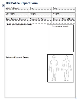 Preview of CSI Report Form Template