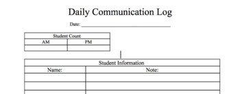Preview of CSPP Daily Communication Log