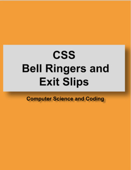 Preview of CSS Bell Ringers and Exit Slips