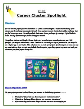 Preview of CTE Career Cluster Spotlight: Project
