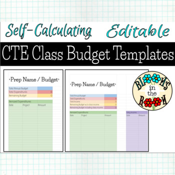 Preview of CTE FCS Class Budget Template
