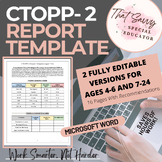CTOPP-2 Report Template (Microsoft Word™)- Fully Editable 