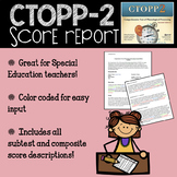 CTOPP-2 Score Report   (EDITABLE and COLOR CODED)