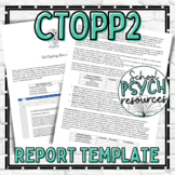 CTOPP2 School Psychology Report Template Special Education