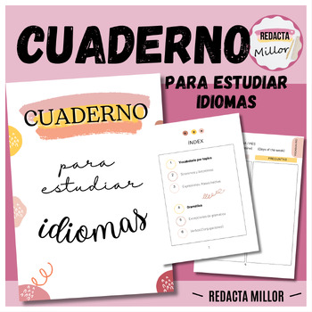 Preview of CUADERNO PARA ESTUDIAR IDIOMAS