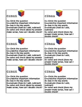 Cubes Anchor Chart