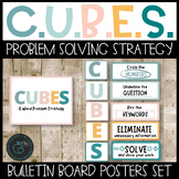 CUBES Calm Colors Math Word Problem Strategy Bulletin Post