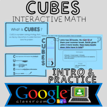 Preview of CUBES | Interactive Math | Back to School | Google Slides