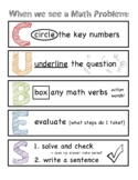 CUBES - Math Annotating Poster and Mini Desk Checklists