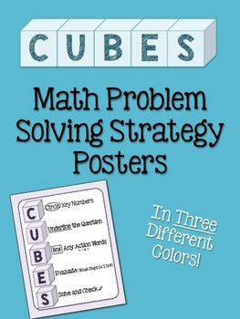 Preview of CUBES Math Problem Solving Strategy Posters