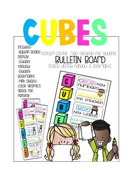 Preview of CUBES Math Strategy Poster Display and Student Resource