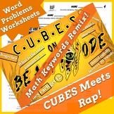 CUBES Math Strategy Word Problems Worksheets with Keywords