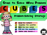 CUBES Math Strategy for Word ~ Story Problems