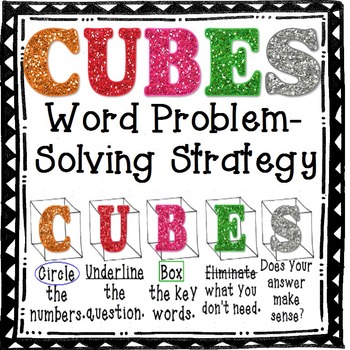 Math Word Problem-Solving Strategy Posters {FREEBIE}