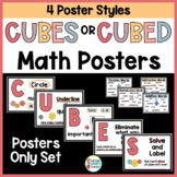 CUBES Math Word Problem Strategy Posters with BOHO Style