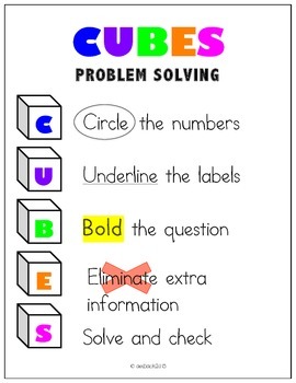 CUBES Problem Solving by Angela C | TPT