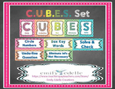 CUBES Problem Solving Math Strategy Bulletin Board Set - EDITABLE