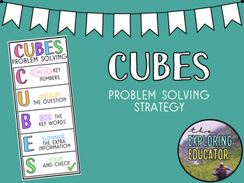 Preview of CUBES Problem Solving Organizer