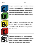 CUBES Problem Solving Worksheet