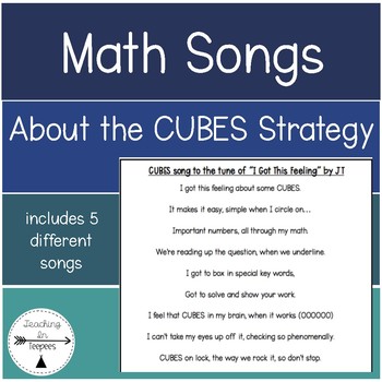 Preview of Math Songs for Word Problems: CUBES Strategy