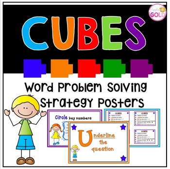 Preview of CUBES Word Problem Solving Strategy Posters