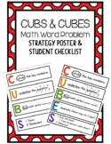 CUBS and CUBES MathWord Problem Strategy Poster and Studen