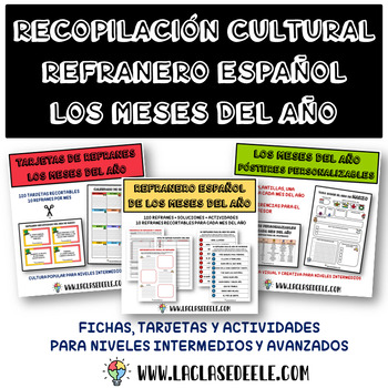 Preview of CULTURA POPULAR: REFRANES DE LOS MESES DEL AÑO (BUNDLE)