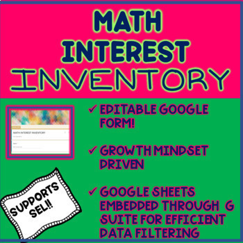 Preview of CULTURALLY RESPONSIVE MATH INTEREST INVENTORY: S.E.L. / Growth Mindset Driven