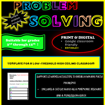 Preview of CULTURALLY RESPONSIVE PROBLEM SOLVING CHECKLIST AND TEMPLATE : EDITABLE!