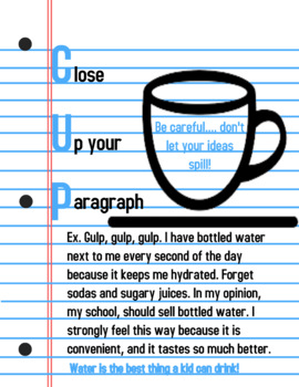 Preview of CUP your paragraphs