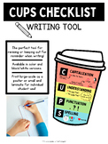 CUPS Checklist WRITING TOOL - Revising, Editing, and Check