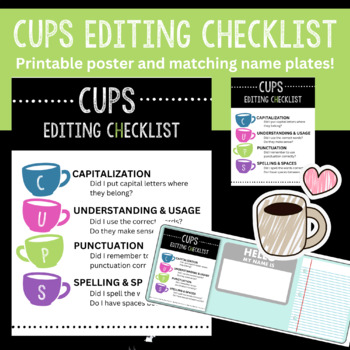 Preview of CUPS Editing Checklist | Capitalization | Usage | Punctuation | Spelling Spaces