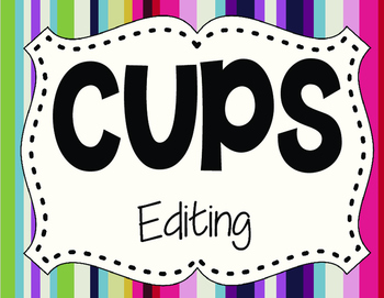 Preview of CUPS Editing Poster Freebie